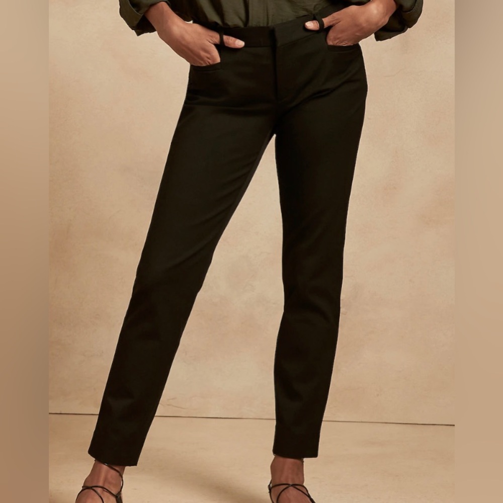 Banana Republic Sloan Black Skinny Trouser Pants